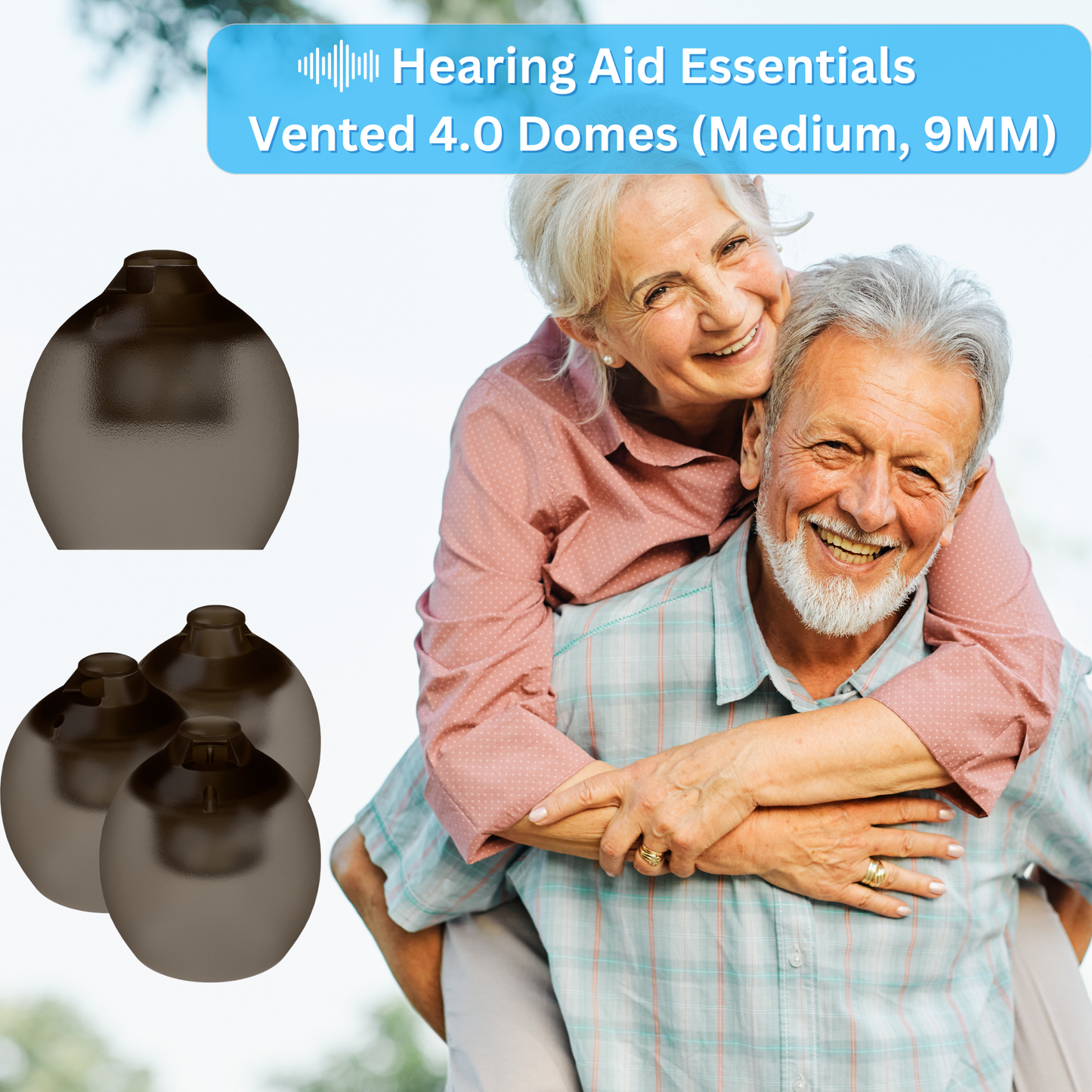 Phonak 4.0 Domes - Vented, Medium (9MM), Qty 24