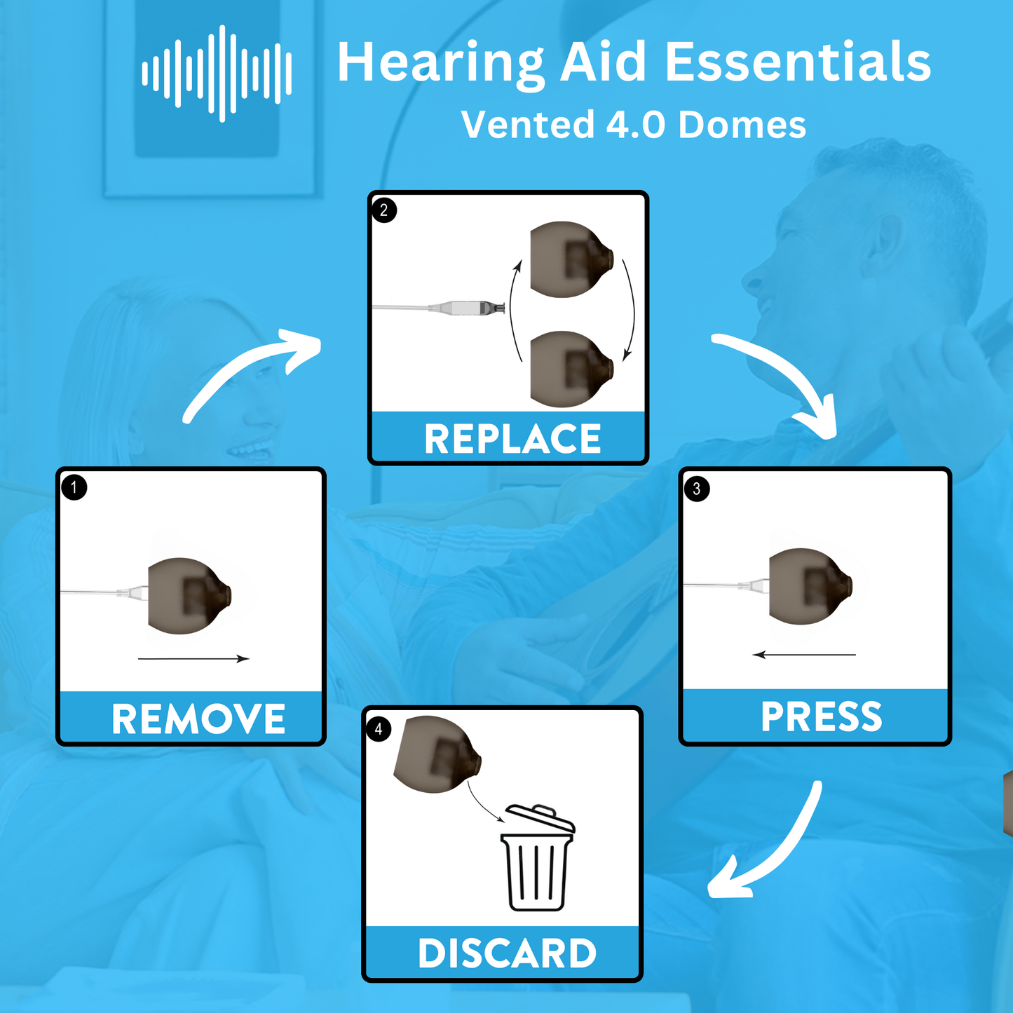 Phonak 4.0 Domes - Vented, Medium (9MM), Qty 24