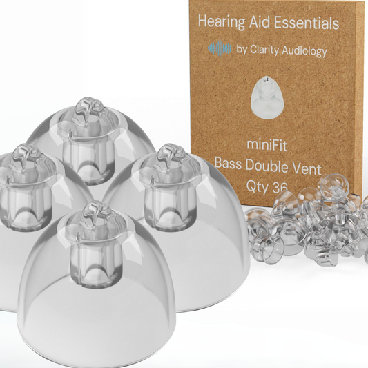 Oticon Hearing Aid Domes - Minifit Bass Double Vent 10MM, Qty 36