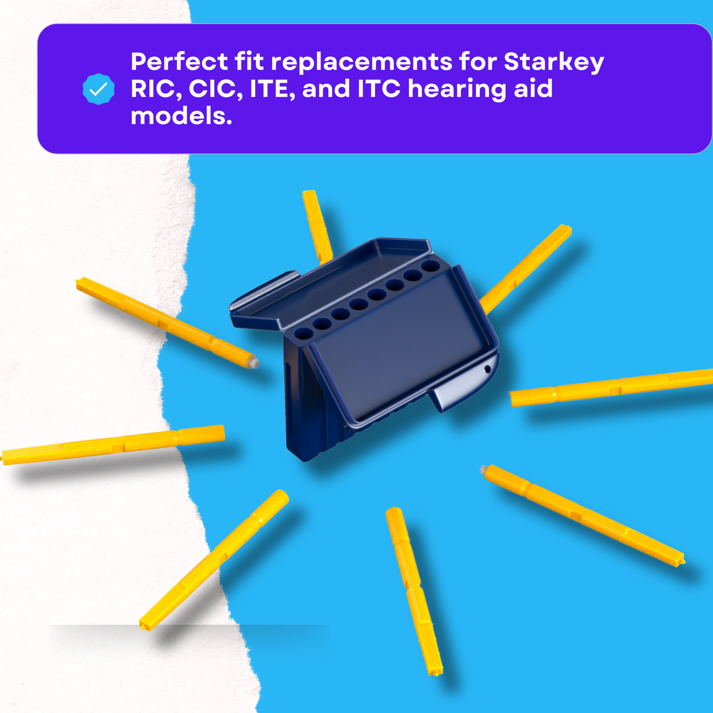 Starkey Hearing Aid Wax Guard Filter Replacements – 48 Hearing Aid Filters - Hear Clear Wax Guards - Hearing Aid Wax Filters - Wax Traps - Hearing Aid Accessories