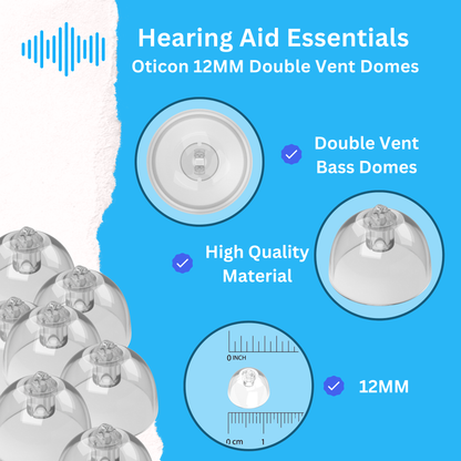 Oticon Minifit Bass Double Vent Domes